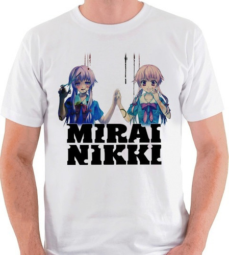 Camiseta Mirai Nikki Anime Yuno Aru Blusa Camisa Promoção